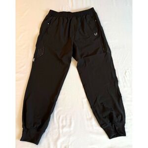 Black Track Joggers with Reflective Accents
